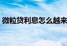 微粒贷利息怎么越来越高（微粒贷利息高吗）