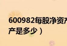 600982每股净资产（宁波热电600982净资产是多少）