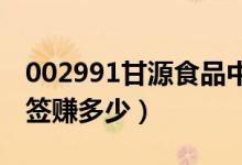 002991甘源食品中签号查询（甘源食品中一签赚多少）
