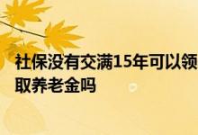 社保没有交满15年可以领养老金吗? 社保未缴满15年可以领取养老金吗 