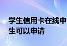 学生信用卡在线申请办理 哪个银行信用卡学生可以申请