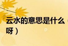 云水的意思是什么（谁知道水云相接什么意思呀）