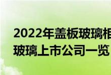 2022年盖板玻璃相关上市公司有哪些（盖板玻璃上市公司一览）