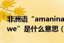 非洲语“amaninakupendanakupendawewe”是什么意思（求解）