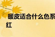  暖皮适合什么色系口红 暖皮适合什么颜色口红 