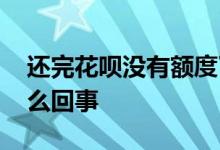 还完花呗没有额度了 还清花呗就没额度了怎么回事