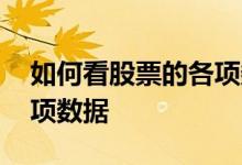 如何看股票的各项数据图解 如何看股票的各项数据