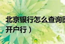 北京银行怎么查询医保存折（北京银行怎么查开户行）