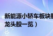 新能源小轿车板块股票有哪些（新能源小轿车龙头股一览）