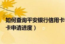 如何查询平安银行信用卡申请记录（如何查询平安银行信用卡申请进度）