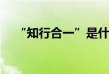 “知行合一”是什么意思（出处是什么）