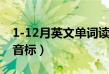 1-12月英文单词读音视频（1-12月英文单词音标）