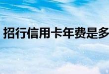 招行信用卡年费是多少钱（招行信用卡年费）