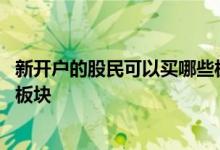 新开户的股民可以买哪些板块基金 新开户的股民可以买哪些板块 