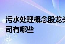 污水处理概念股龙头股票一览污水处理上市公司有哪些