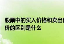 股票中的买入价格和卖出价格是什么意思 股票买入价和卖出价的区别是什么 