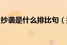 抄袭是什么排比句（排比句的特点!不要抄的）