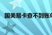 国美易卡查不到账单（国美易卡查征信吗）