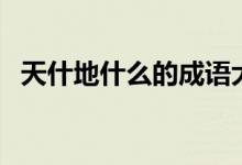 天什地什么的成语大全（天什地什么成语）