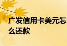 广发信用卡美元怎么还款 广发信用卡美元怎么还款