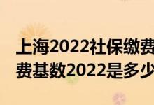 上海2022社保缴费基数公布 上海最低社保缴费基数2022是多少 