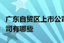 广东自贸区上市公司龙头股广东自贸区上市公司有哪些