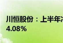 川恒股份：上半年净利润3.7亿元同比增长254.08%
