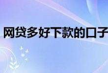 网贷多好下款的口子（网贷口子哪个好下款）