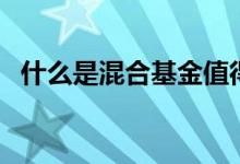 什么是混合基金值得买（什么是混合基金）