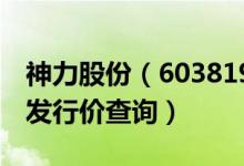 神力股份（603819）发行价多少（神力股份发行价查询）