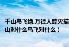 千山鸟飞绝,万径人踪灭描写的是（千山鸟飞绝万径人踪灭千山对什么鸟飞对什么）