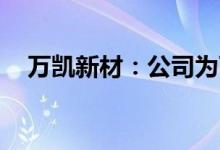万凯新材：公司为可口可乐提供PET切片