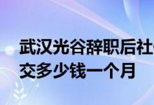 武汉光谷辞职后社保自己续交要多少钱 五险交多少钱一个月 