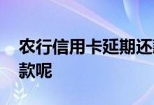 农行信用卡延期还款几日 农行信用卡怎么还款呢