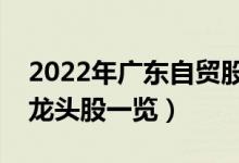 2022年广东自贸股票有那些（广东自贸概念龙头股一览）