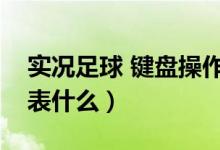 实况足球 键盘操作（实况足球键盘各按键代表什么）