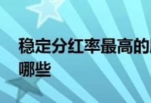 稳定分红率最高的股票 稳定高分红的股票有哪些 