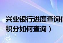 兴业银行进度查询信用卡（兴业银行信用卡的积分如何查询）
