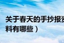 关于春天的手抄报资料（关于春天的手抄报资料有哪些）