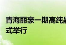 青海丽豪一期高纯晶硅项目投产暨二期开工仪式举行