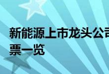 新能源上市龙头公司有哪些新能源龙头概念股票一览