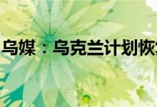乌媒：乌克兰计划恢复外喀尔巴阡的国际客运