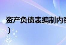 资产负债表编制内容（资产负债表是咋编制的）