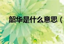 韶华是什么意思（青春韶华是什么意思）