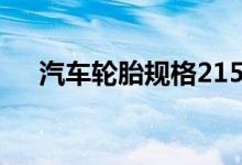 汽车轮胎规格215/55/R17是什么意思 