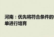 河南：优先将符合条件的物流企业纳入重点上市后备企业名单进行培育