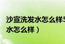 沙宣洗发水怎么样500升价格多少（沙宣洗发水怎么样）