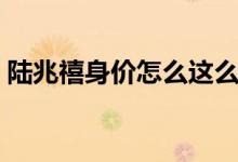 陆兆禧身价怎么这么多（陆兆禧年薪是多少）