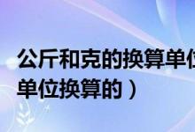 公斤和克的换算单位（克和斤之间是怎么进行单位换算的）