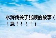 水浒传关于张顺的故事（求水浒传人物张顺的人生经历！！！急！！！！）